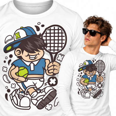LONGSLEEVE ANIMOWANY TENNIS KID